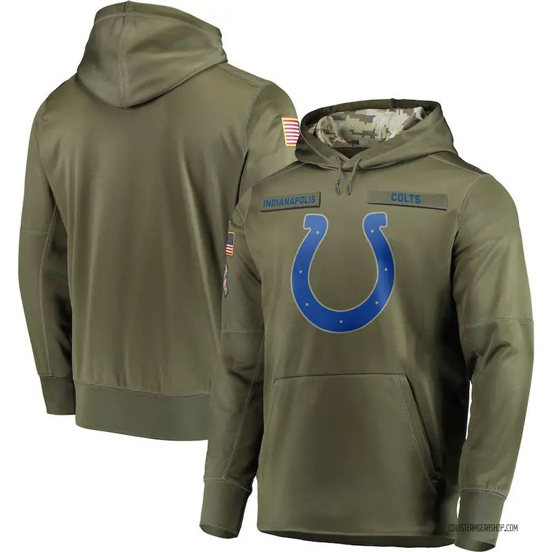 Men's Indianapolis Colts Nike 2018 Salute to Service Sideline Therma  Performance Pullover Hoodie - Olive